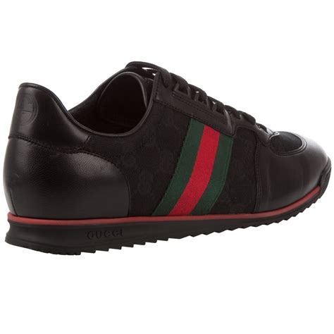 black gucci mens trainers|men's Gucci trainers sale uk.